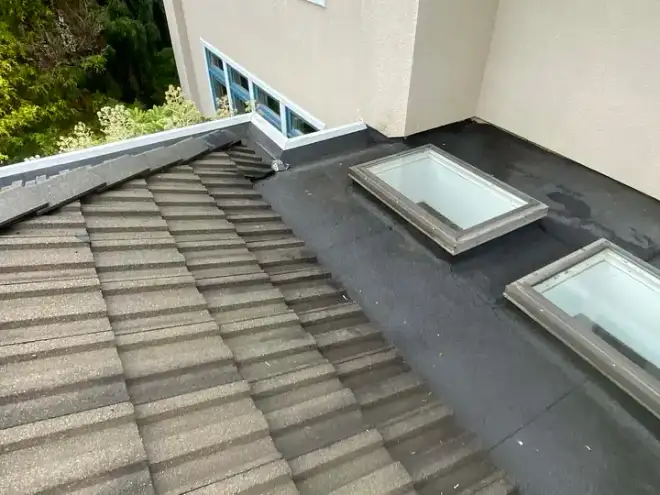 Leading Edge Roofing carrying out a roof inspection on Vancouver Island.